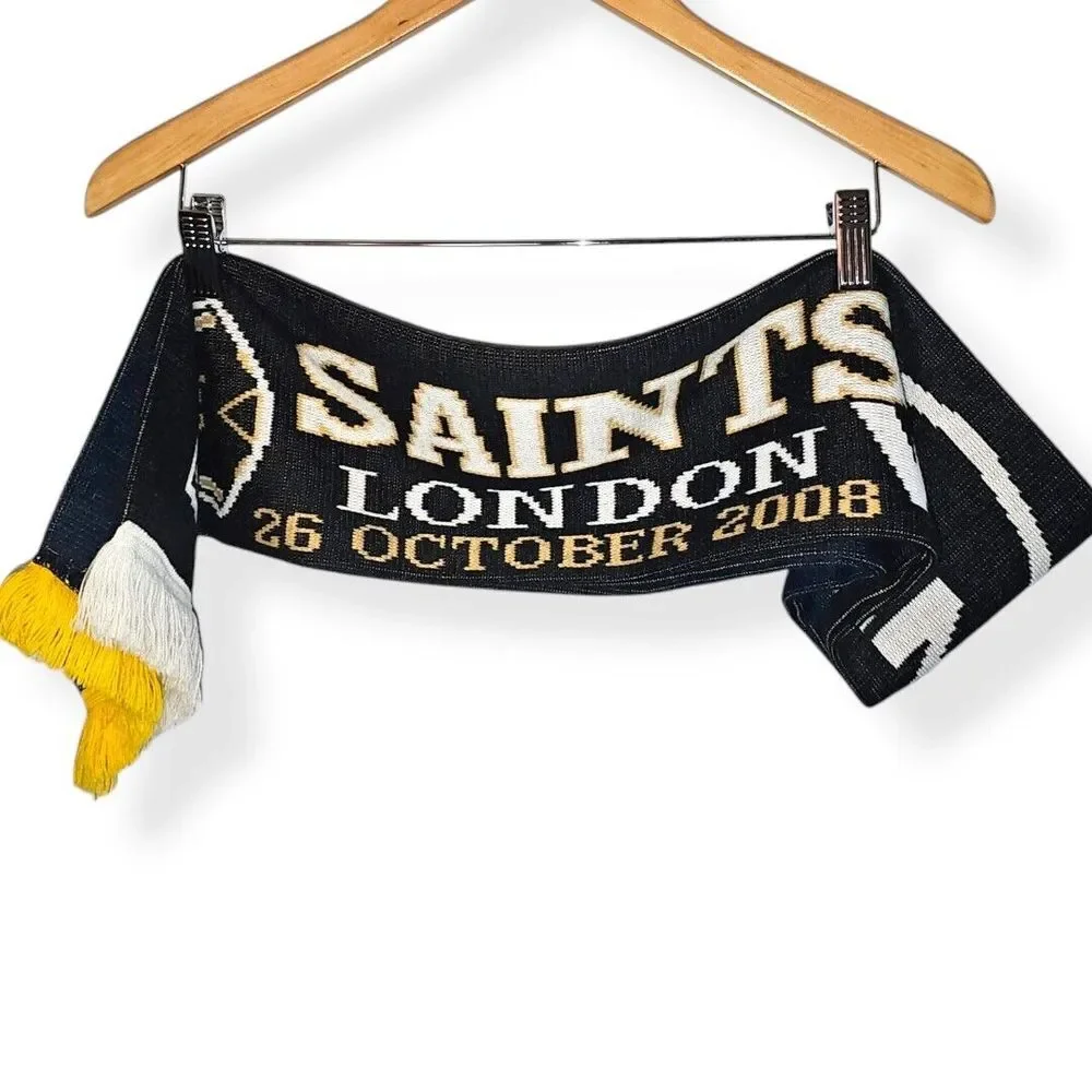 New Orleans Saints SD Chargers Knit Scarf Reversible Commemorative '08 London UK